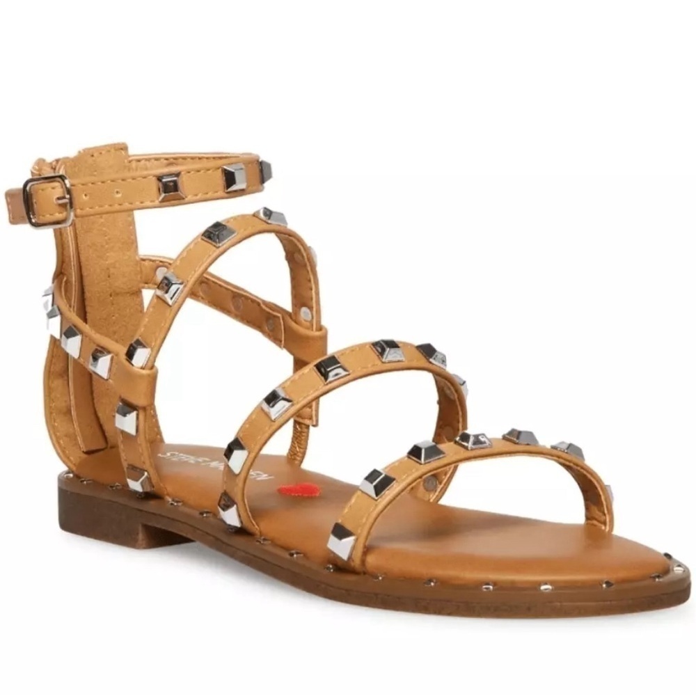 Steve Madden Women's Gladiator Sandals Size 6.5 Tan Travel Resortwear Causal